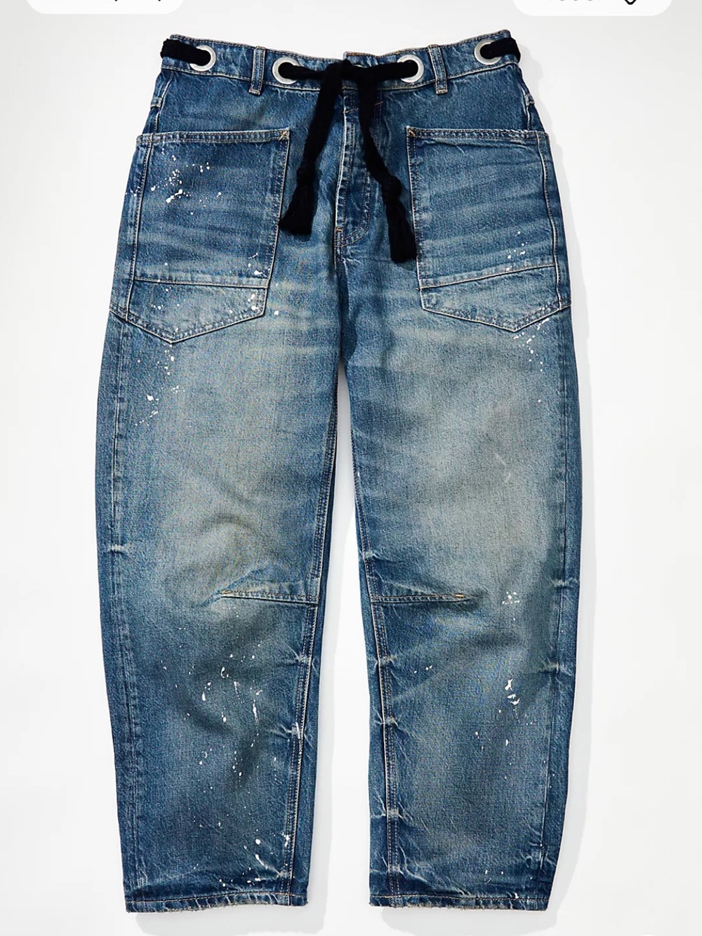 FREE PEOPLE We The Free Moxie Pull-On Barrel Jeans Size 28 NEW - Picture 7 of 16
